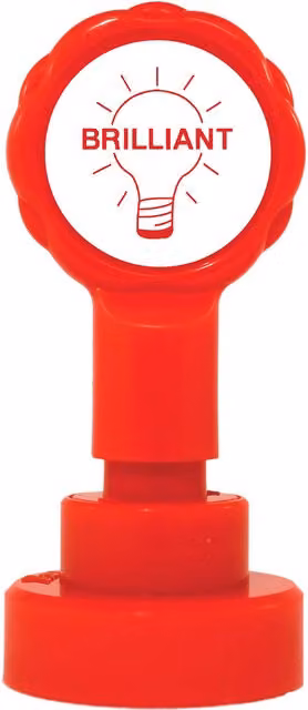 Xstamper Artline Brilliant Xclamations Self-Inking Red Plastic Stamp