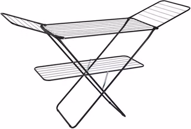 Royalford Large Foldable Clothes Airer in Black – 1