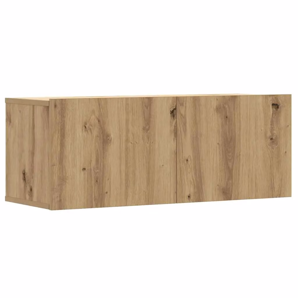 Berkfield Home 6 Piece Wall-mounted TV Cabinet Set in Artisan Oak Brown Engineered Wood – 3