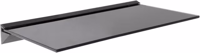 AVF Black Glass Floating Wall Mounted Shelf, W: 60 cm, D: 25 cm