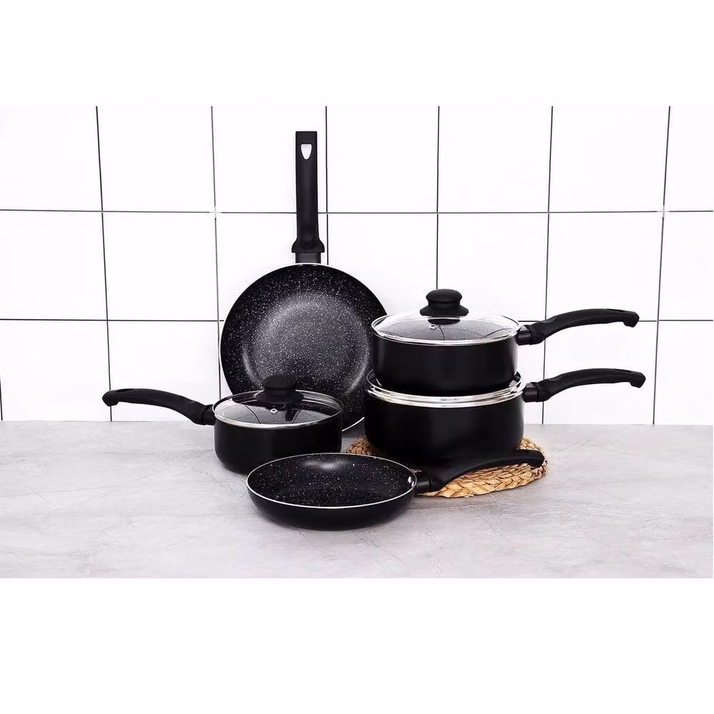 Havendro 8-Piece Non-Stick Marble Cookware Set in Black – 2