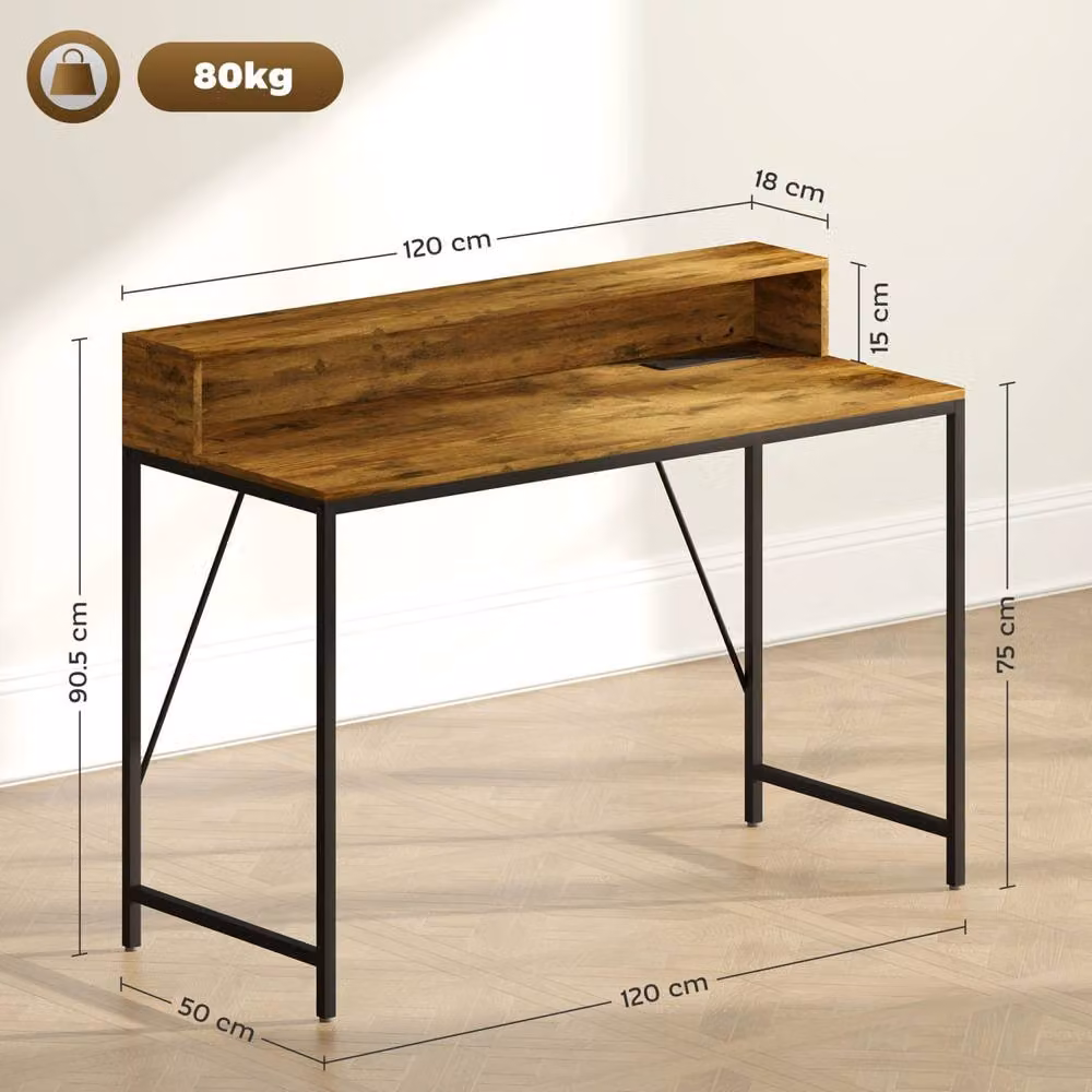 Wyld Haus Hanive Gaming Desk in Rustic Brown – 3