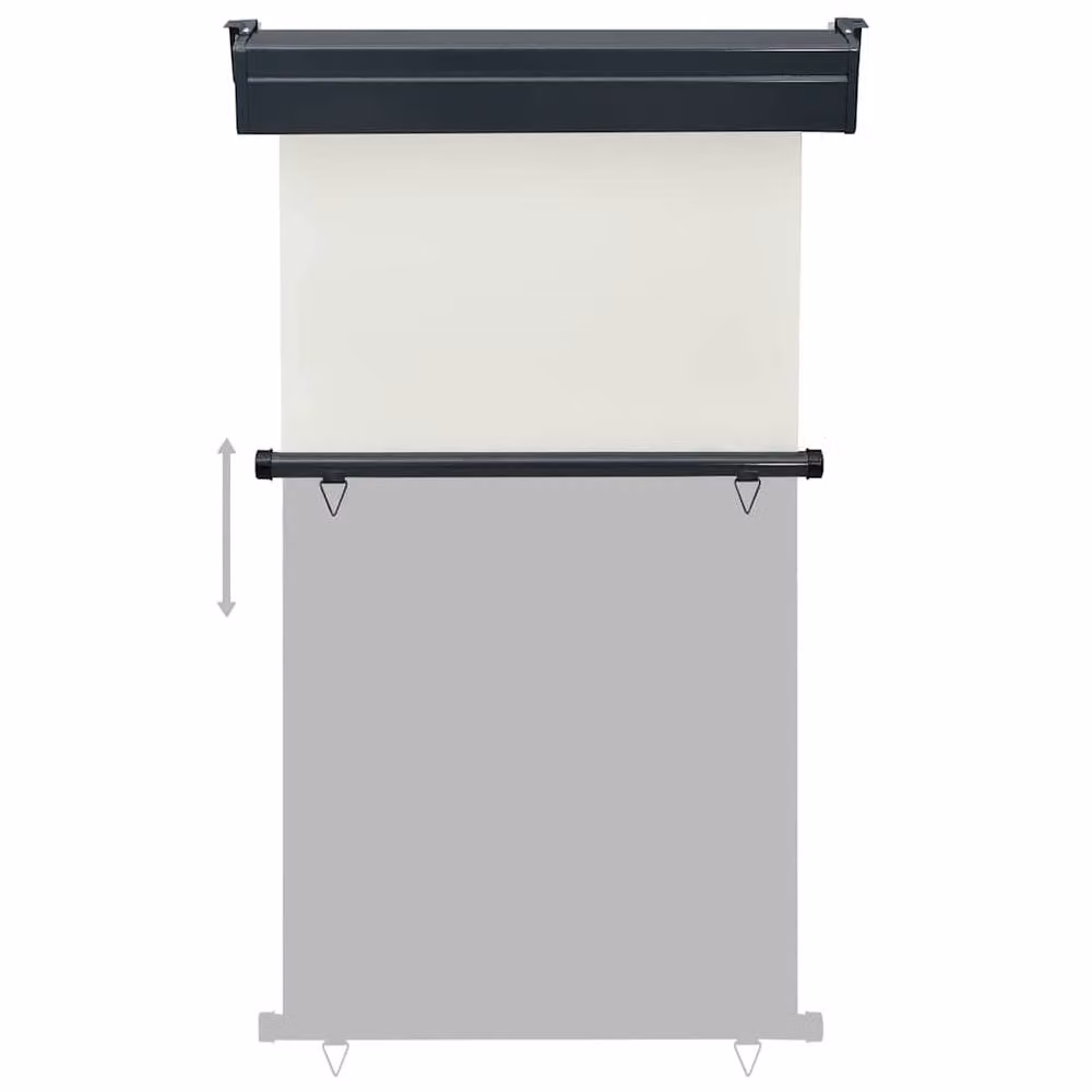 Berkfield Home Single Roller Balcony Side Awning in Cream, W: 105 cm, H: 250 cm – 3