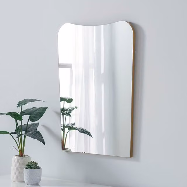 Yearn Irregular Frameless Gold Wall Mirror