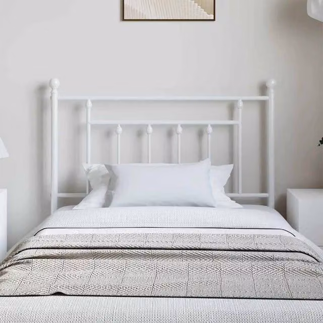 Berkfield Home Metal Headboard in White