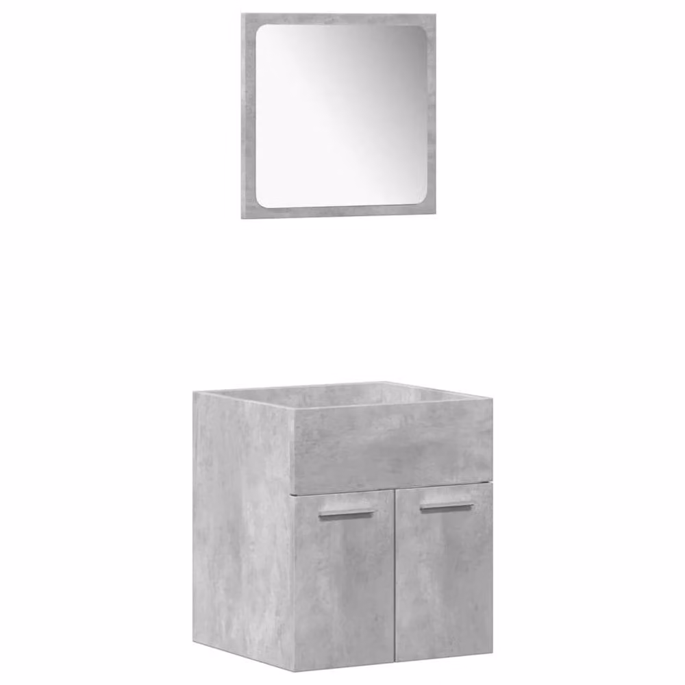 Berkfield Home 5 Piece Modern Bathroom Furniture Set in Matt Grey MDF – 2