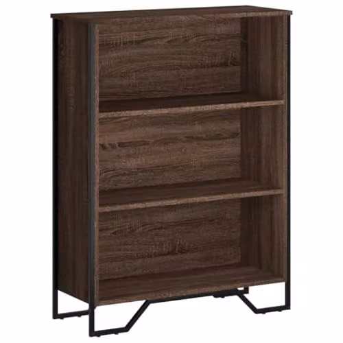 vidaXL Modern Brown Bookcase in Engineered Wood, W: 80 cm, D: 31 cm, H: 106 cm – 1