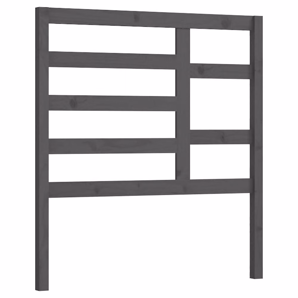 Berkfield Home Beautiful Bed Headboard in Grey Solid Pine Wood, W/D/H: 81 x 4 x 104 cm – 2