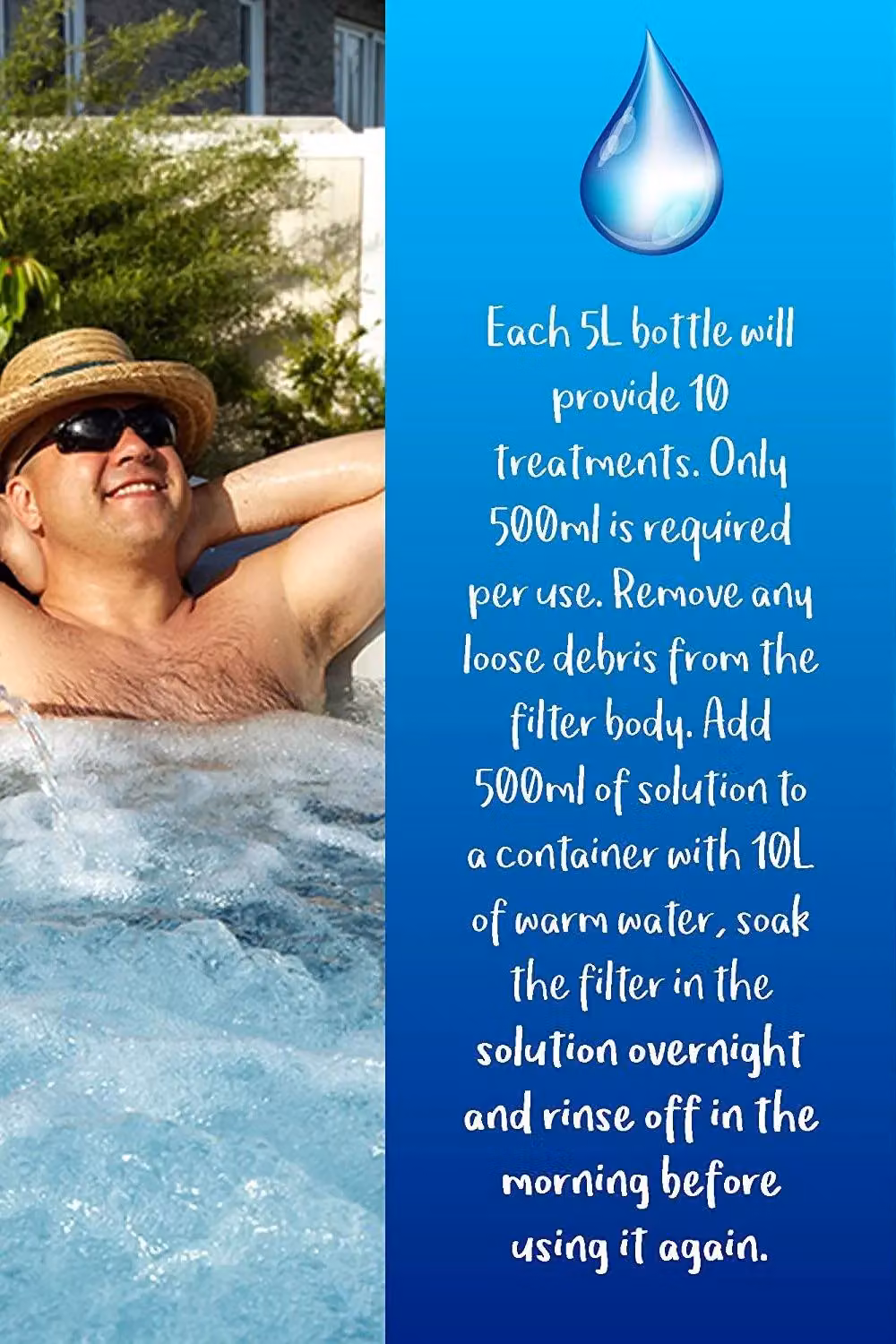 ProKleen Hot Tub, Swimming Pool and Spa Filter Cartridge Cleaner, 4 x 5 l – 2