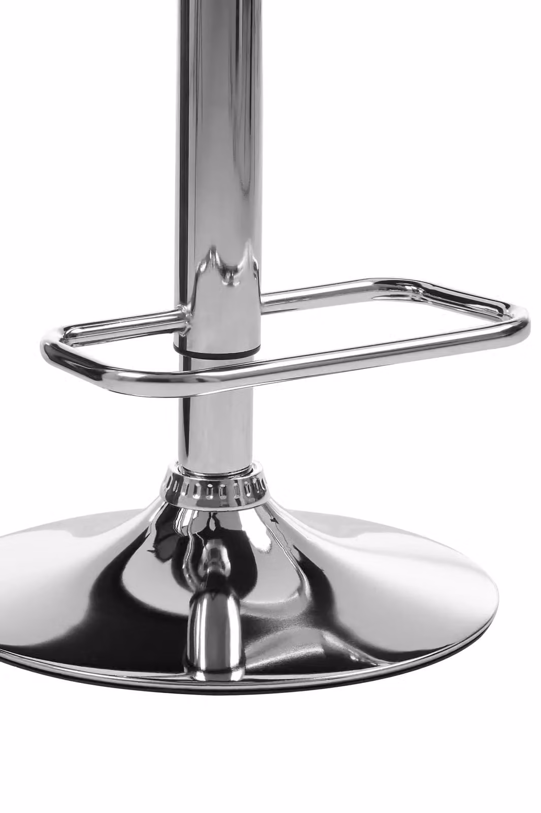 Orsina Adjustable Height Modern Bar Stool with Chrome Base in Black – 4