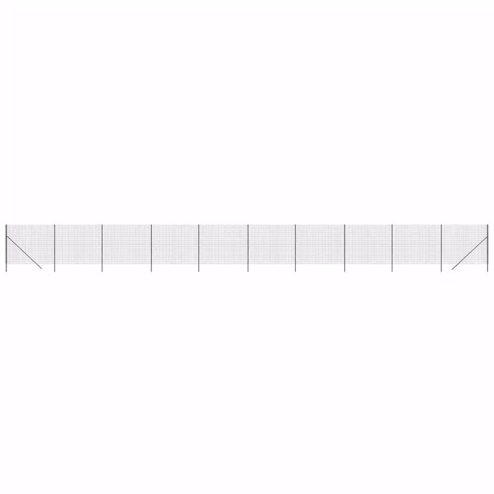 Berkfield Home Anthracite PVC-Coated Galvanised Steel Wire Mesh Fence – 2