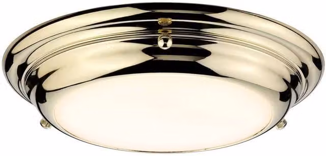 Elstead Welland 1 Light Mini LED Flush Ceiling Light in Polished Brass