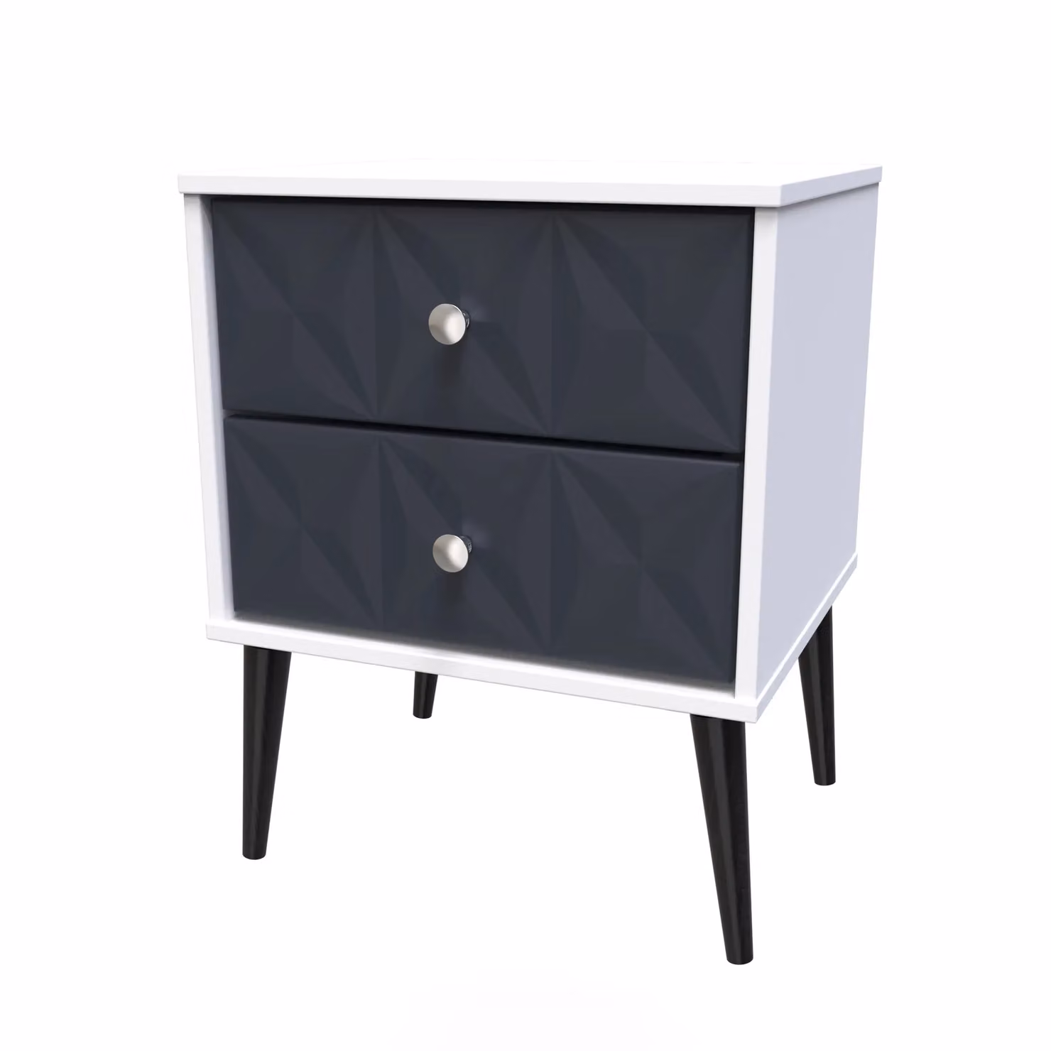 2 U Toledo 2 Drawer Bedside Cabinet in Dark Blue – 2