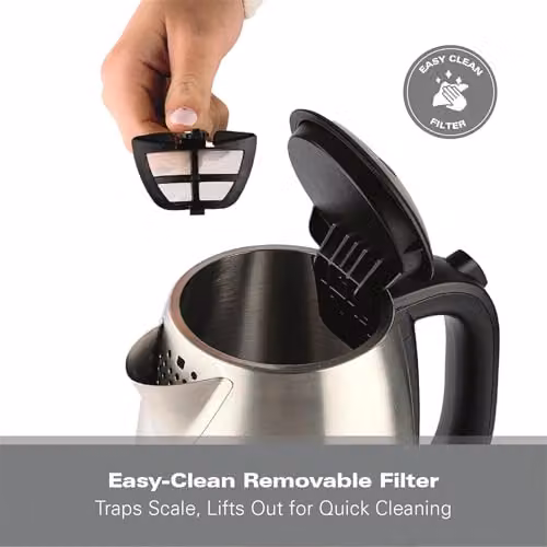 Hamilton Beach Rise Electric Kettle, 1.7 l, Silver Stainless Steel – 5