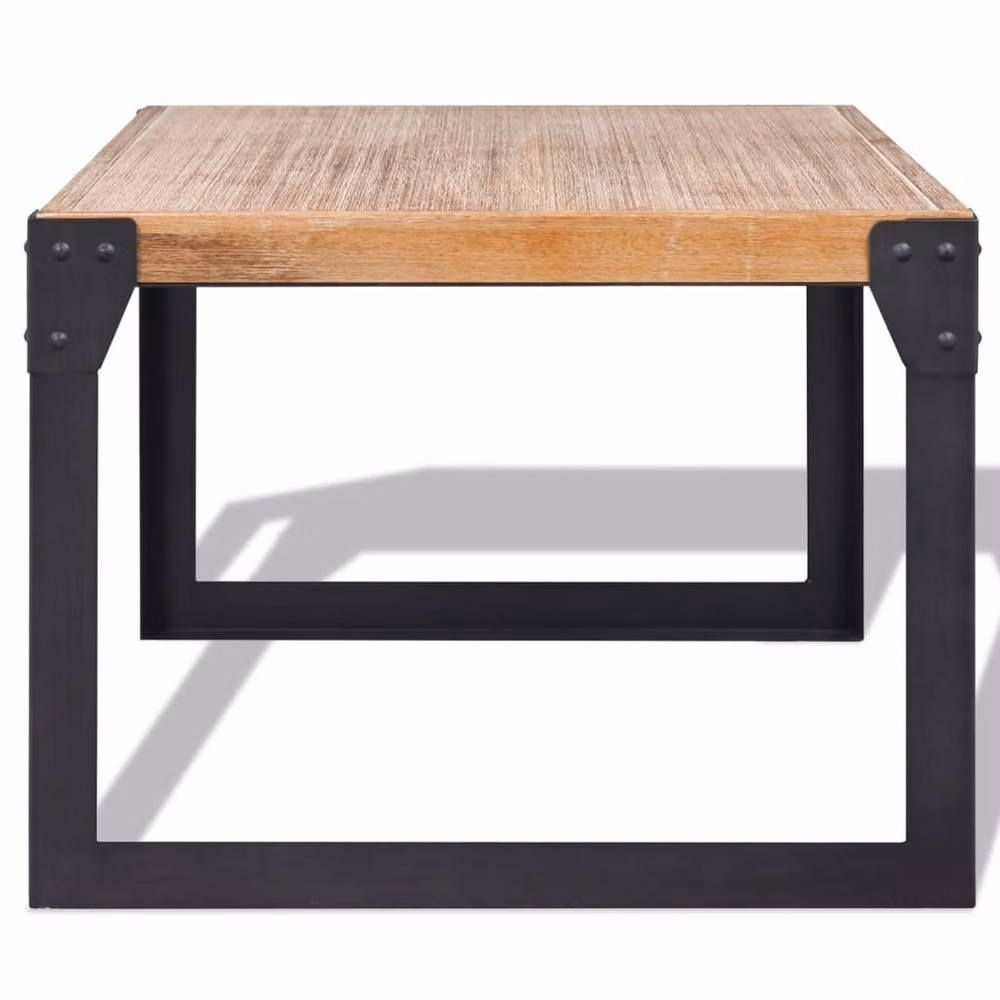 Berkfield Home Solid Acacia Wood Coffee Table in Brown, W: 100 cm, D: 60 cm, H: 45 cm – 3
