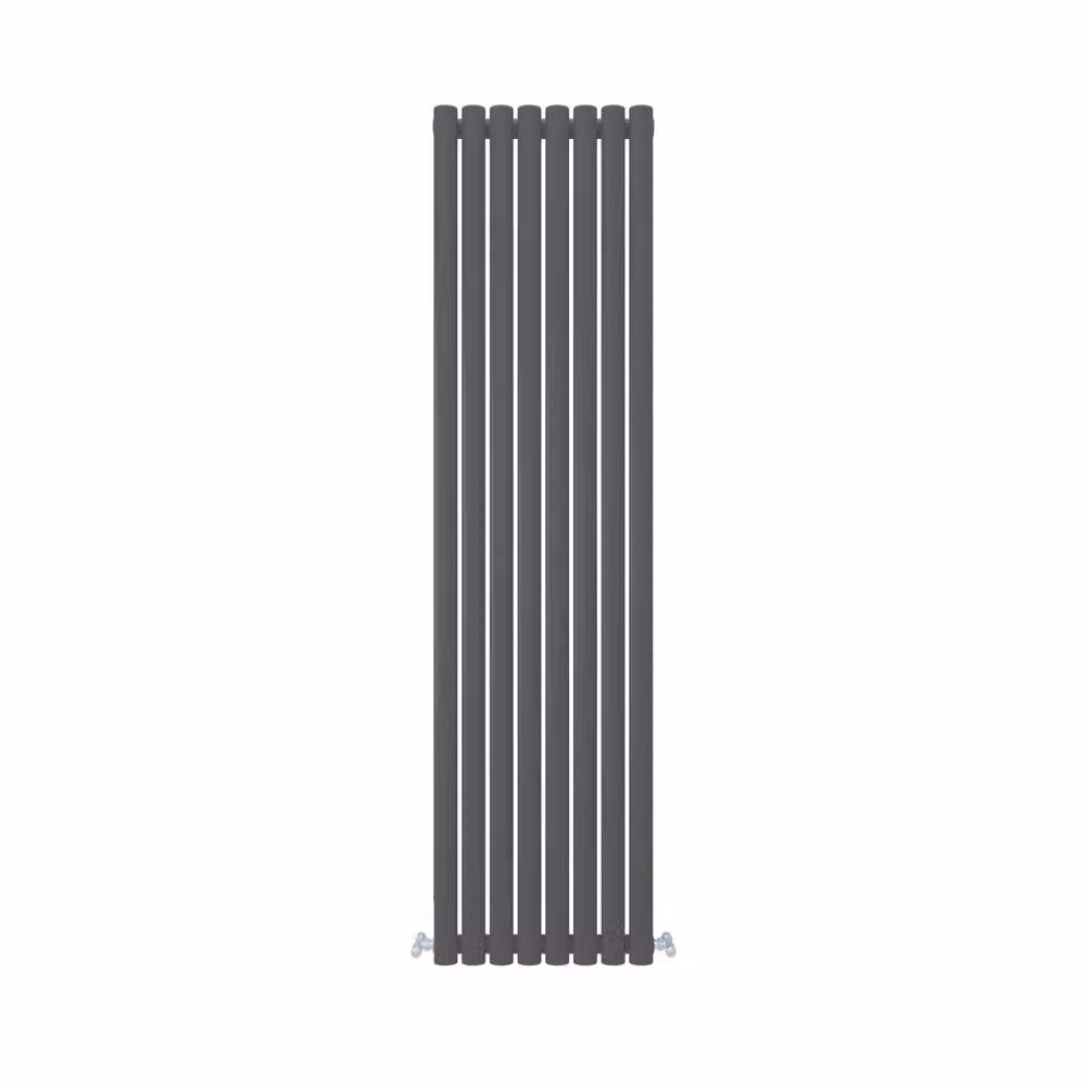 Banyetti Orva Anthracite Vertical Single Oval Column Radiator, Charcoal, H: 180 cm, W: 47.2 cm – 3