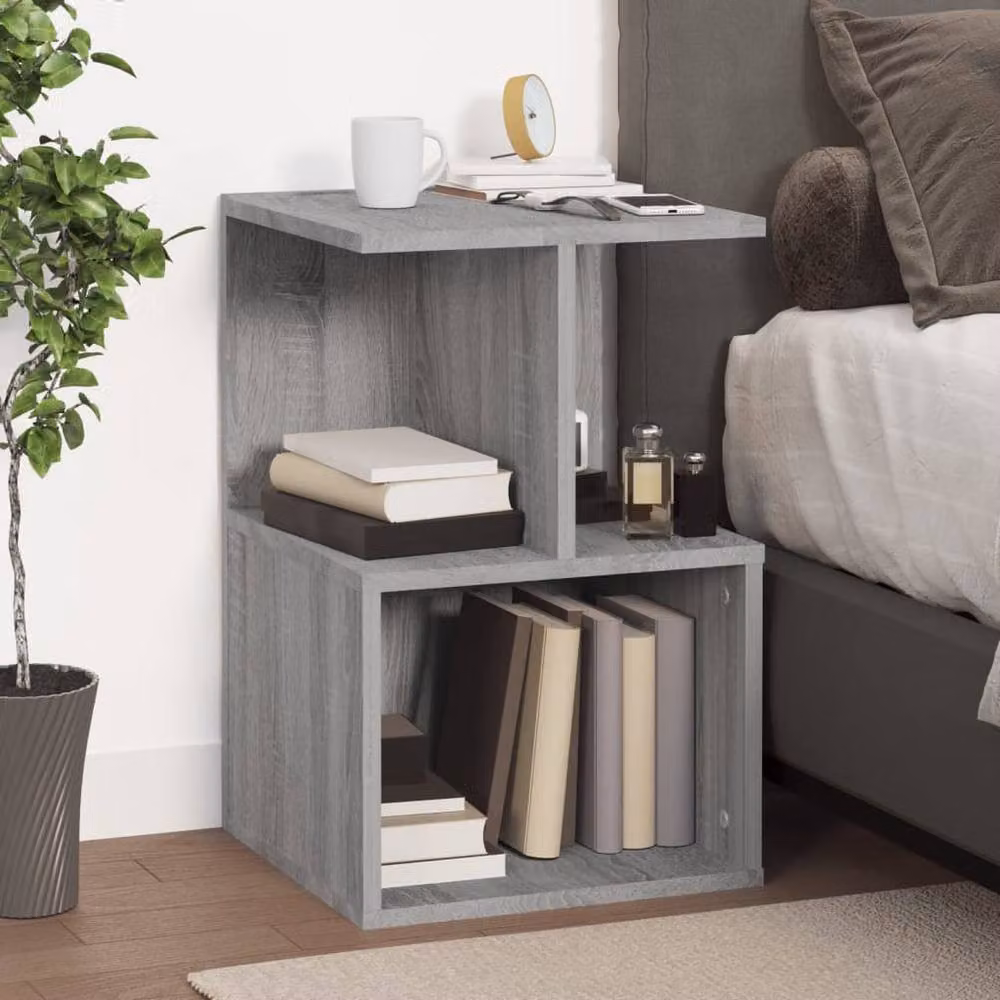 Berkfield Home Elegant Bedside Cabinet in Grey Sonoma, W/D/H: 35 x 35 x 55 cm – 2