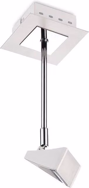 Netlighting Filippo Telescopic LED Ceiling Spot Light, 5W, 450lm, 3000K Warm White, Matt White and Chrome