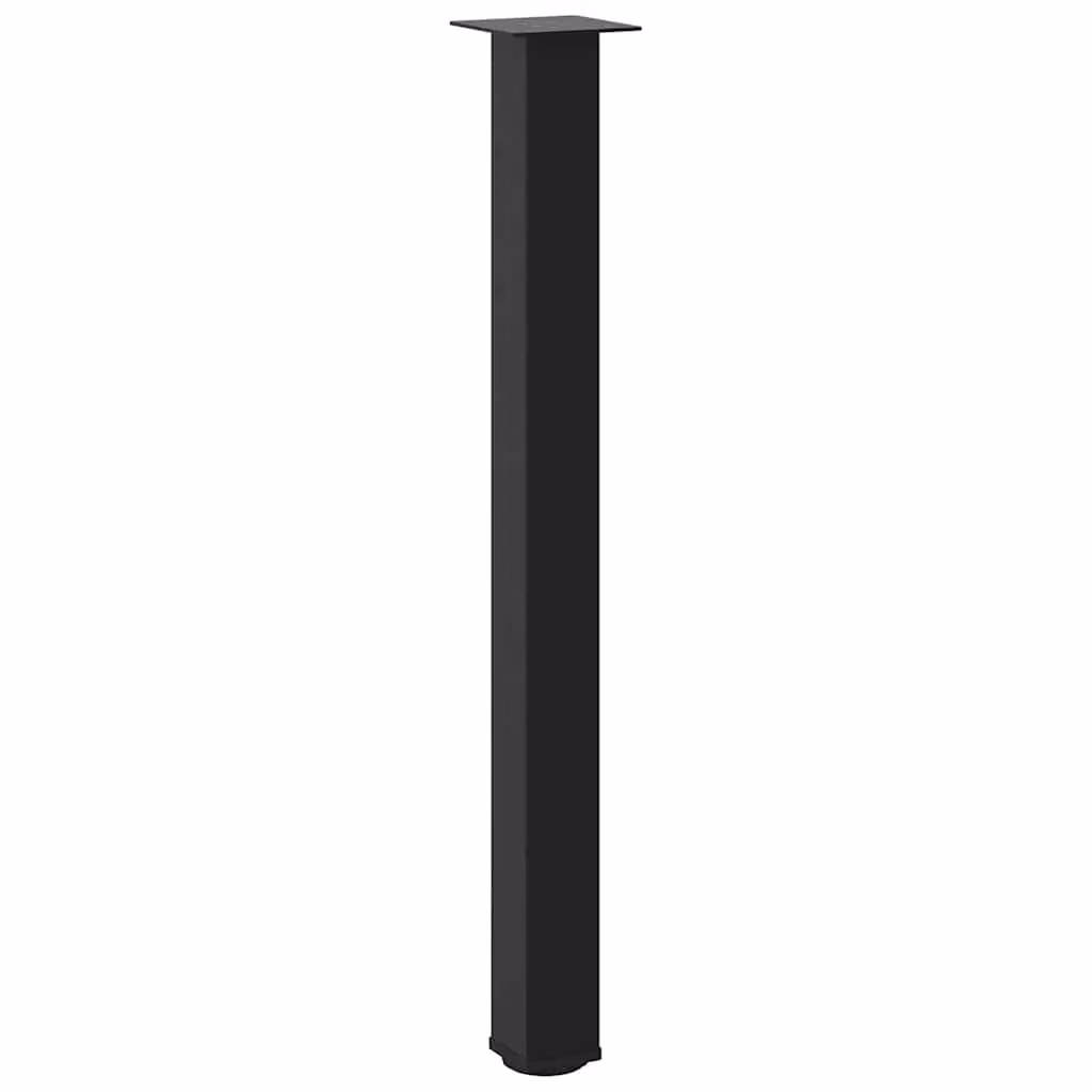 Berkfield Home Steel Coffee Table Legs, 4 Pieces, Black Matt, Height: 100 cm – 3