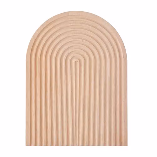 KitchenCraft Idilica Beechwood Reversible Geometric Chopping and Presentation Board, Brown, W: 32 cm, D: 23 cm – 1