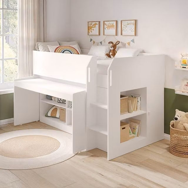 Flair Aiden Cabin Midsleeper Bed in White