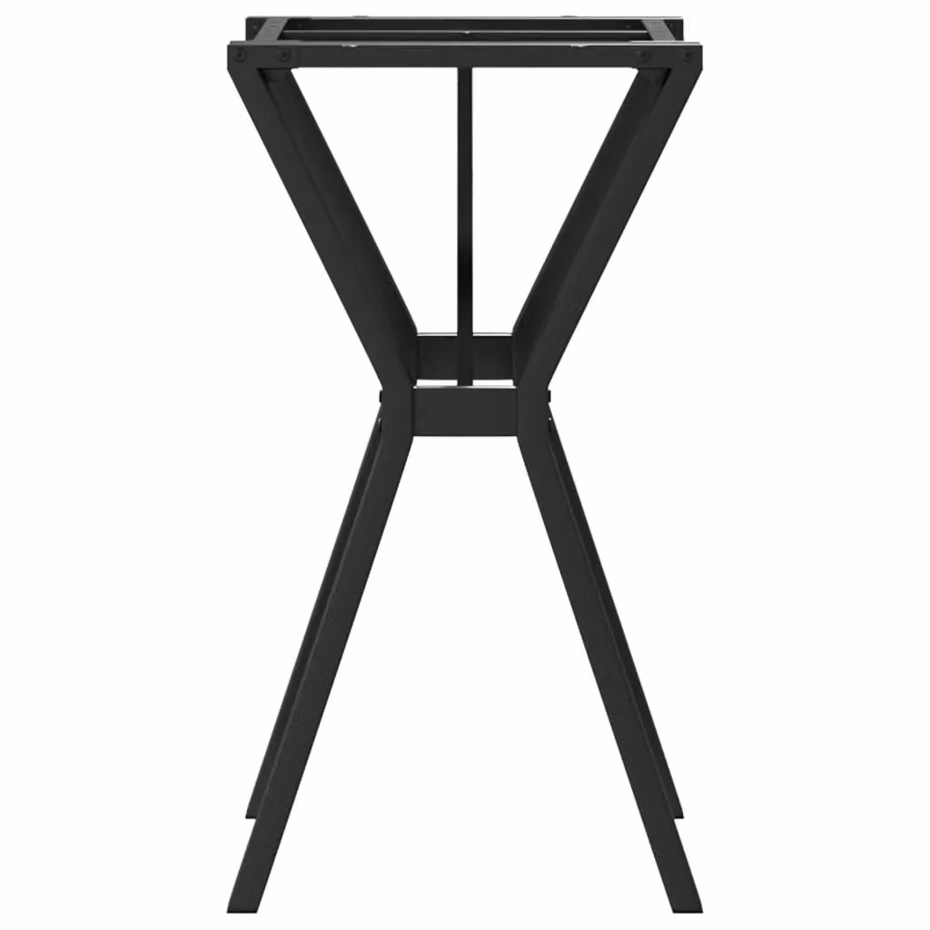Berkfield Home Y-Frame Dining Table Legs in Black Cast Iron, W/D/H: 50 x 40 x 73 cm – 3