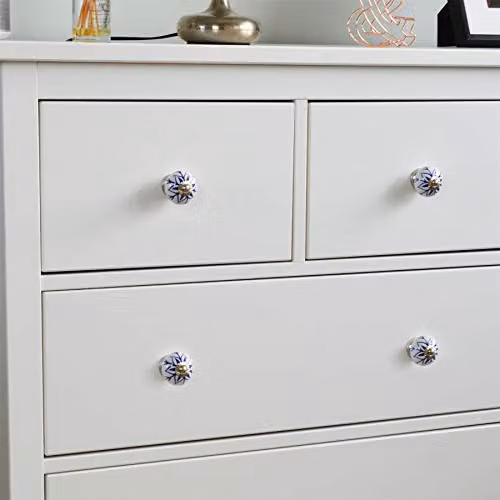 Nicola Spring Blue Floral Ceramic Cupboard and Drawer Knob Set of 9 – 2