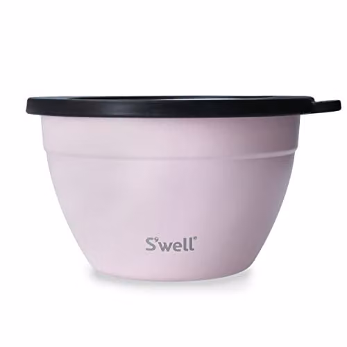 S'well Pink Salad Bowl Kit with Condiment Container and Removable Tray, 1.9l