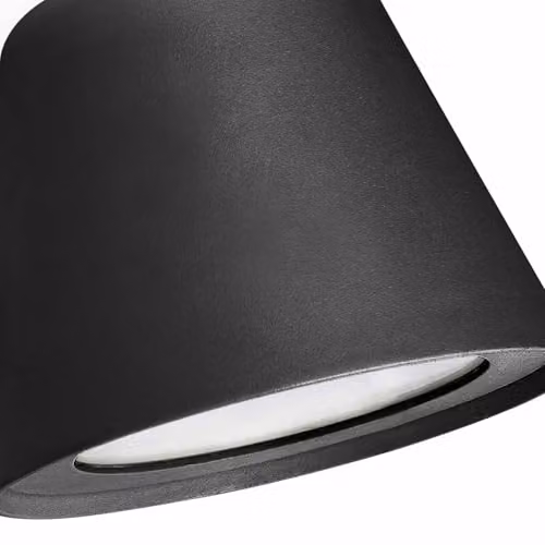 Netlighting Gina Modern Outdoor Wall Light Black IP44 with Glass Shade and GU10 Bulb – 2
