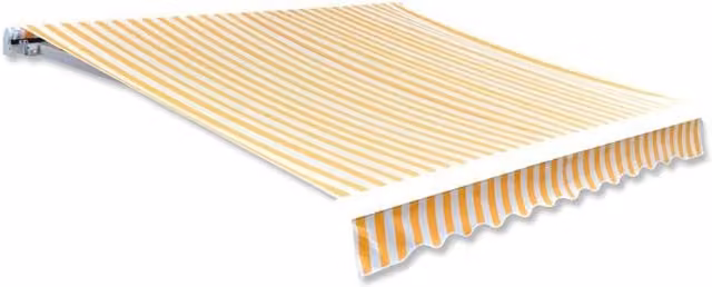 Berkfield Home Awning Top Sunshade Canvas in Orange and White, W: 350 cm, D: 250 cm