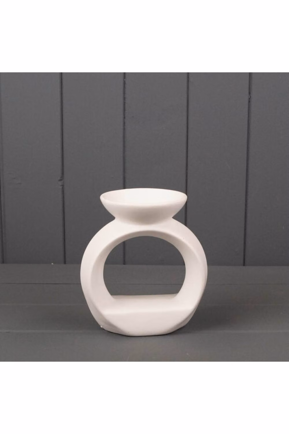 KDMD White Ceramic Round Tabletop Wax and Oil Burner – 2