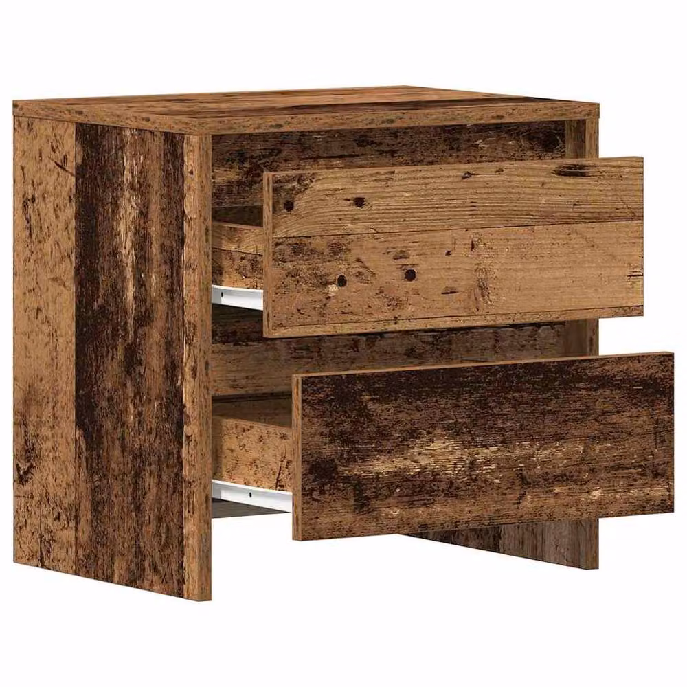 Berkfield Home Rustic Bedside Cabinet in Brown, W/D/H: 45 x 34 x 44.5 cm – 3