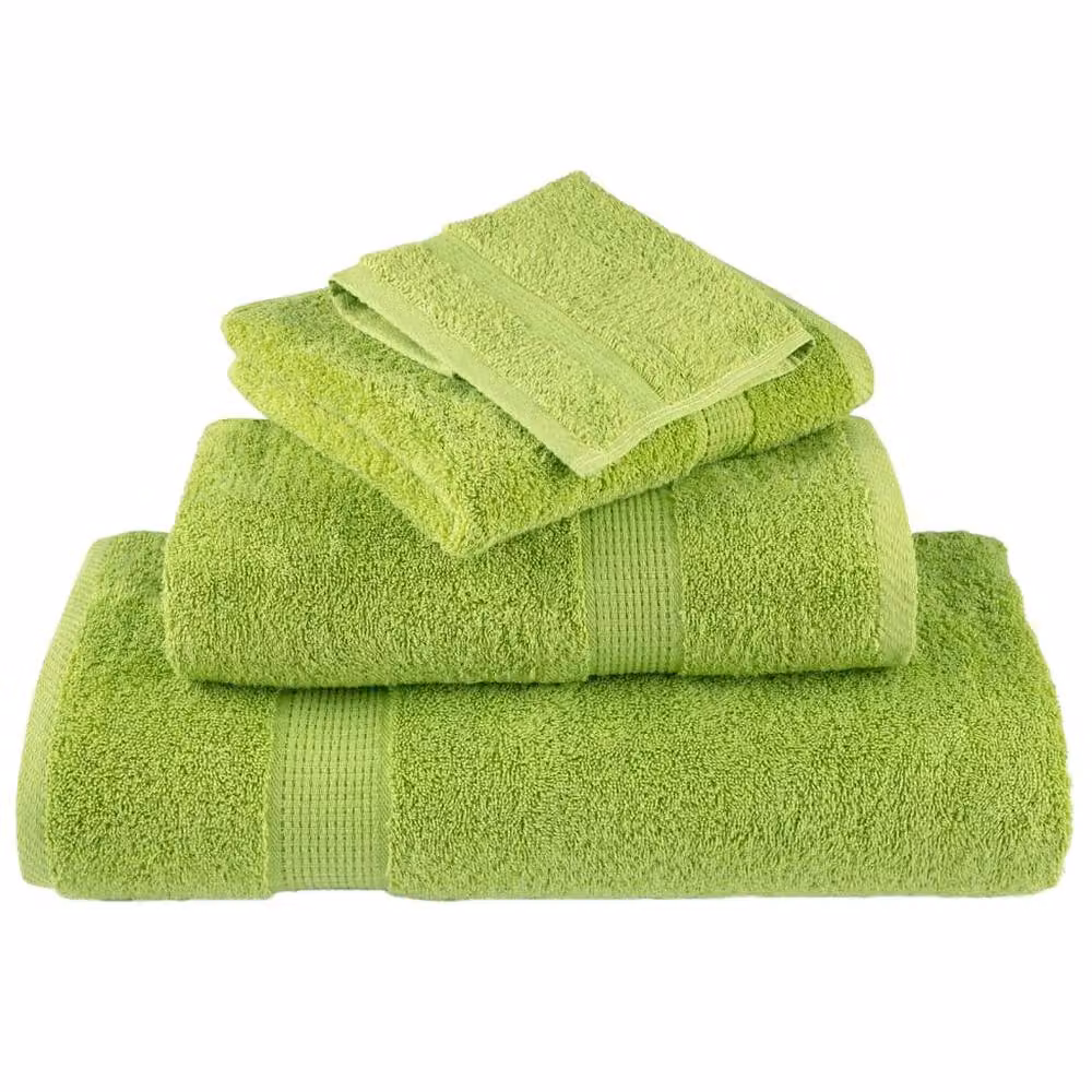 Berkfield Home SOLUND Premium Cotton Terry Towel Set, 10 Pieces, Apple Green, W: 100 cm, L: 200 cm, 600 gsm – 3