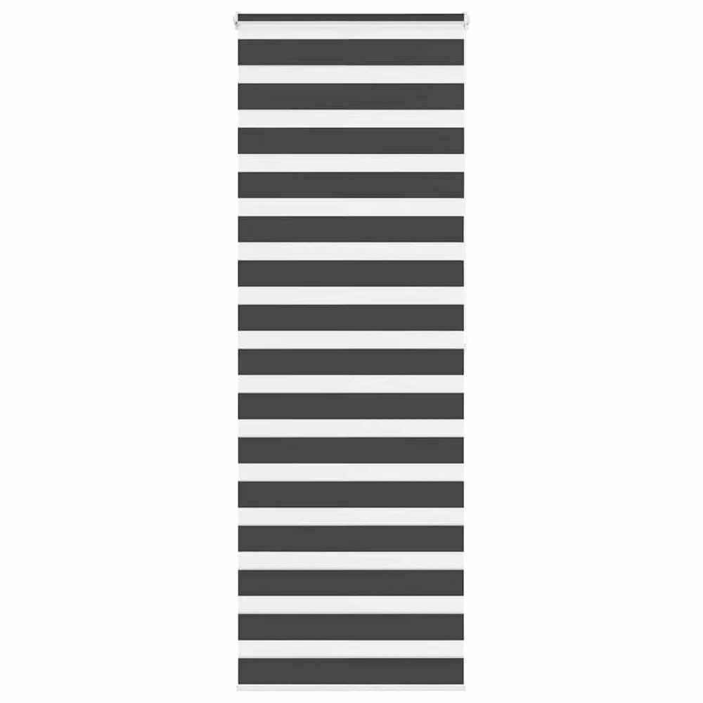 Berkfield Home Elegant Zebra Blind in Black, Polyester Fabric, W: 70 cm, H: 200 cm – 2