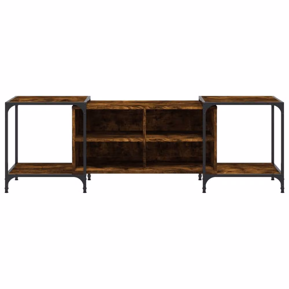 Berkfield Home Smoked Oak TV Cabinet in Brown, W/D/H: 153 x 37 x 50 cm – 3