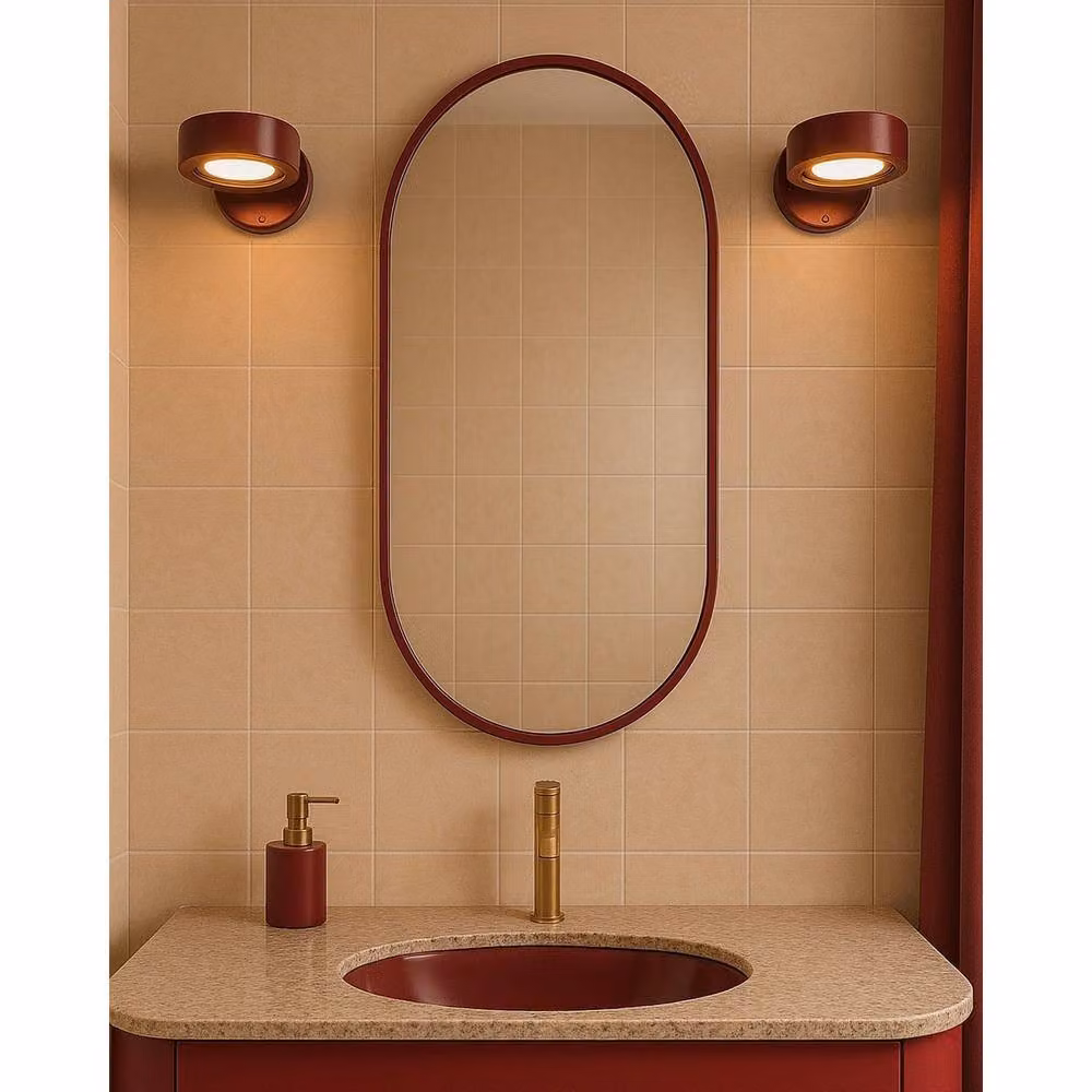 Netlighting Lotus Adjustable Up and Down Wall Lamp in Red with GX53 LED Bulb – 2