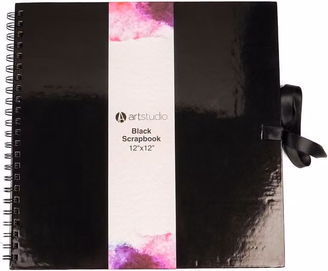 Artstudio Black Paper Scrapbook, W: 30.48 cm