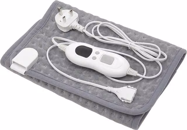 Livingandhome Flannel Electric Heated Blanket Shawl Throw in Grey