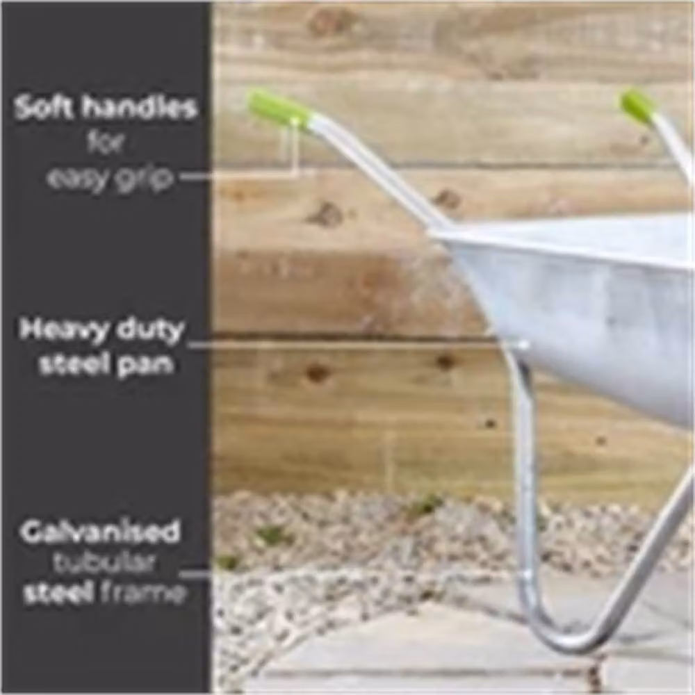 Nordara Garden Galvanised Steel Cart in Silver, 10kg – 3