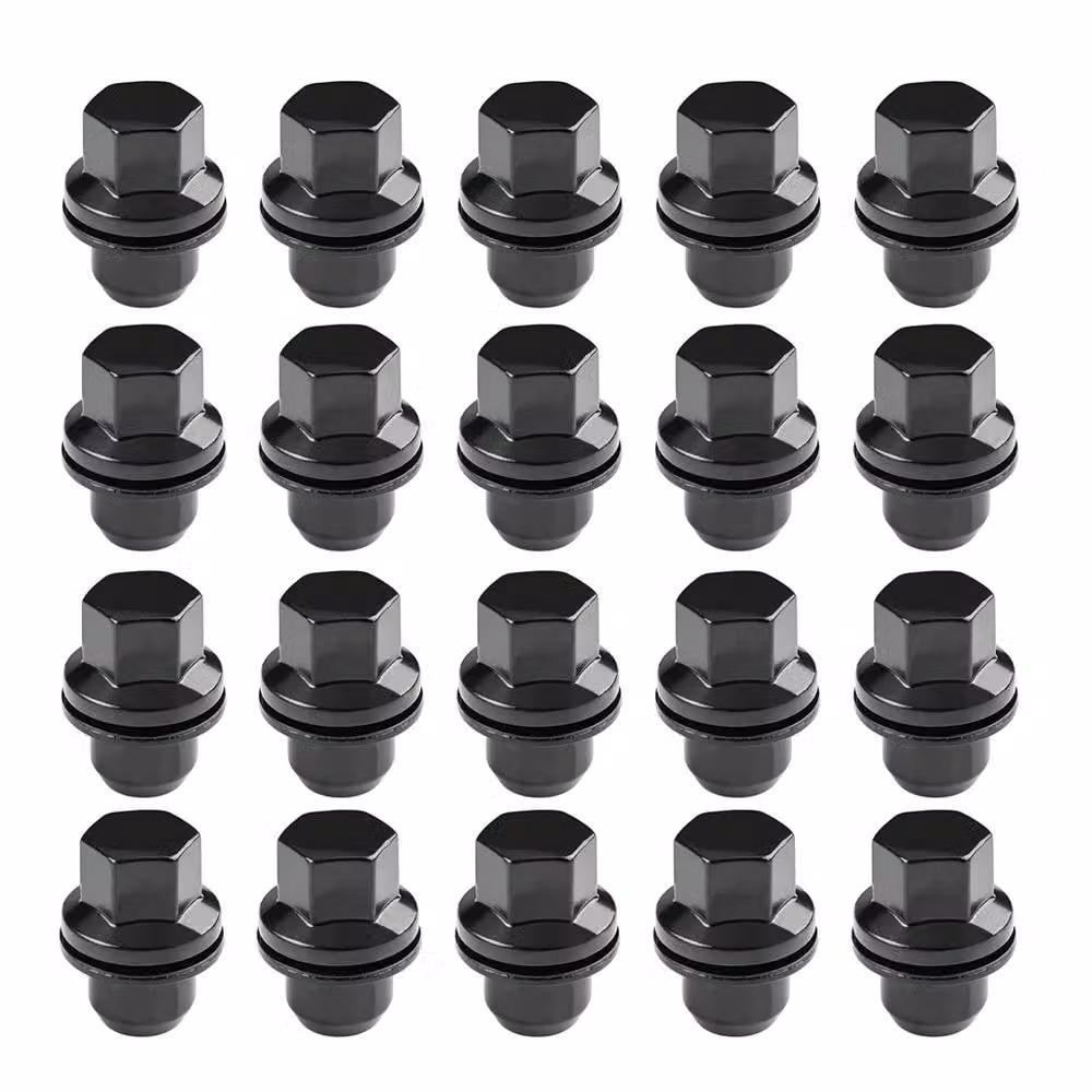 Ventryn 20-Piece Black Galvanised Steel Hex Wheel Nut Set for Land Rover Discovery, Range Rover and Defender – 3