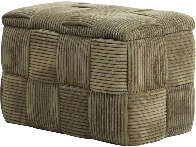 Nordlys Scandinavian Design Straight Bench with Storage in Green Velvet – 1