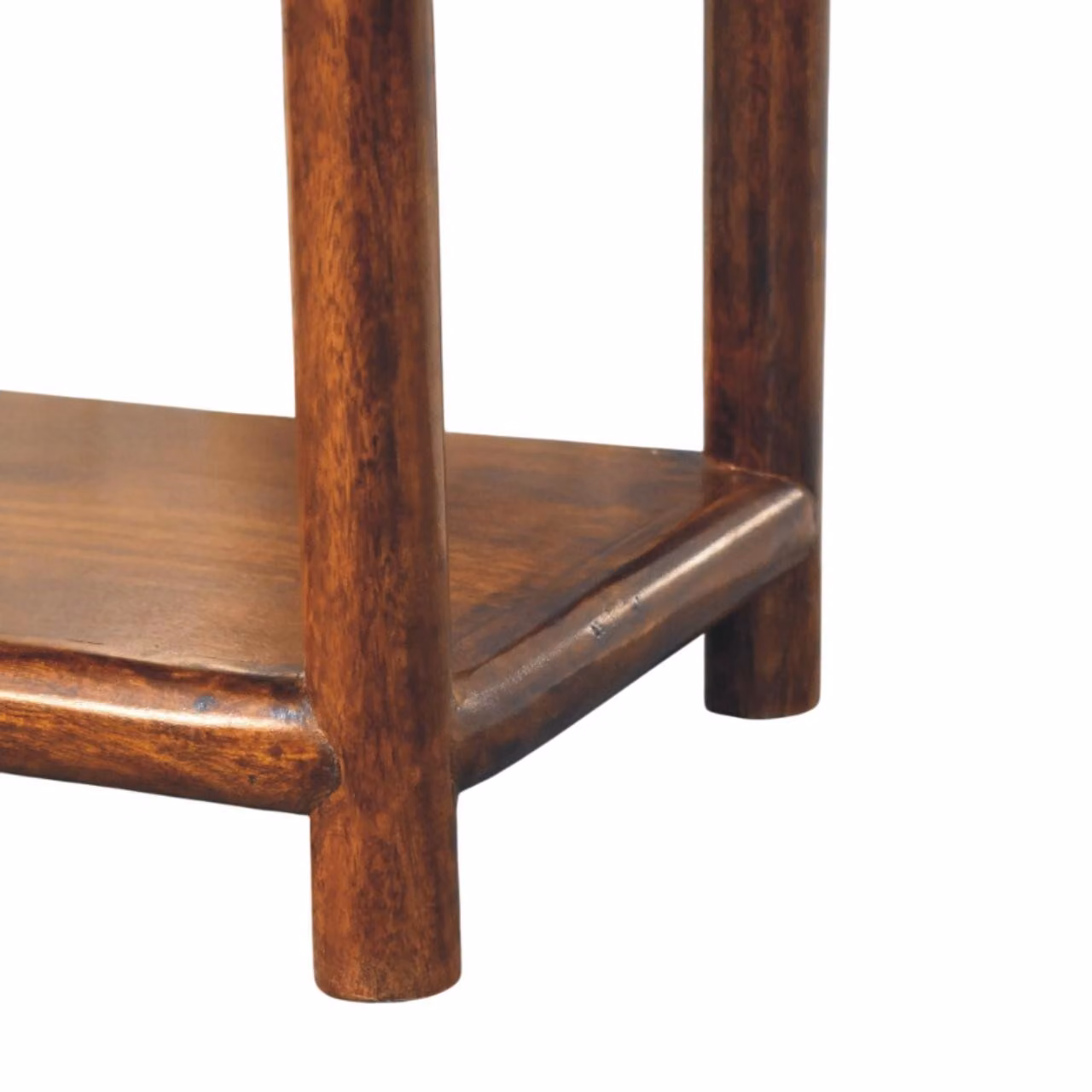 Aosom UK Brown Mango Wood Nightstand with Drawer and Open Shelf, W/D/H: 45 x 35 x 50 cm – 4