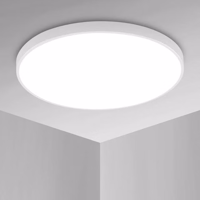 COMELY Modern Round LED Ceiling Light, 24W, 6500K Cool White, Diameter: 27 cm, White