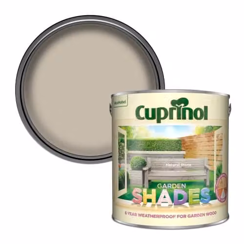Cuprinol Garden Shades Wood Paint in Natural Stone Beige, 2.5L