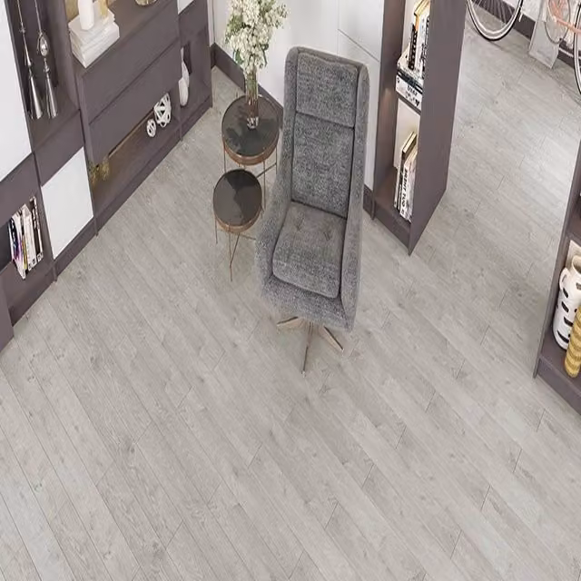 AGT EfftPre Wood Effect Click Laminate Flooring in Mid Grey