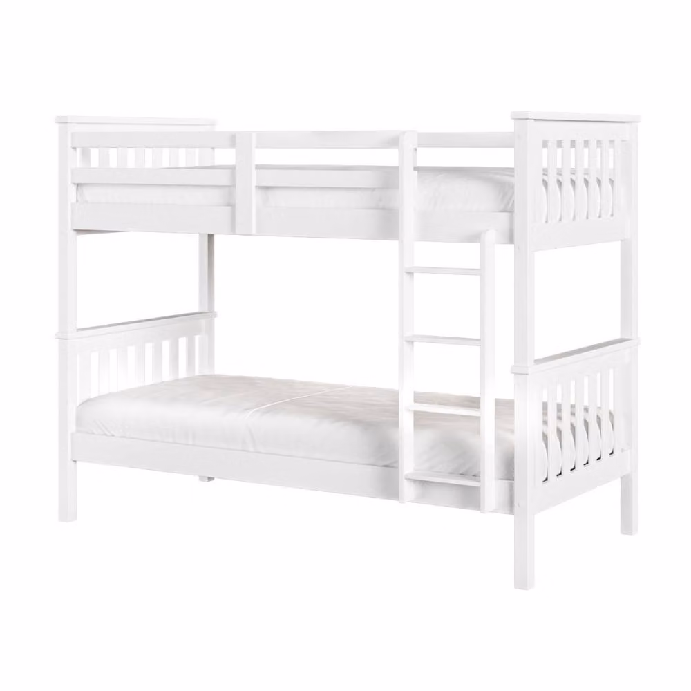 Flair Cypress Detachable White Solid Wood Bunk Bed for Children, W/D/H: 90 x 200 x 156 cm – 2