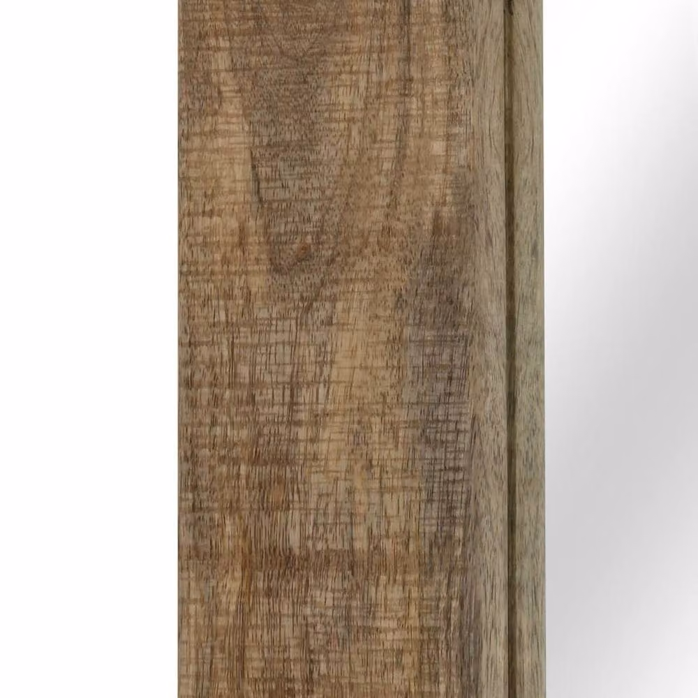 Berkfield Home Retro Solid Mango Wood Wall Mirror, Brown, W: 110 cm, H: 50 cm – 4