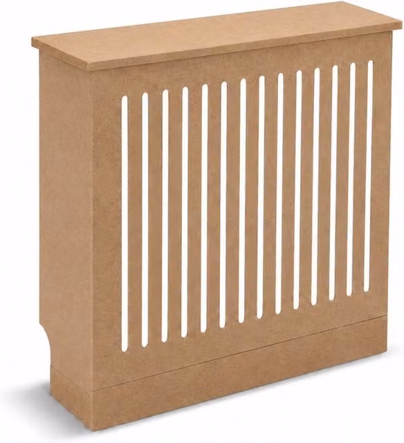 Jack Stonehouse Vertical Slat Unpainted Brown MDF Radiator Cover with Base