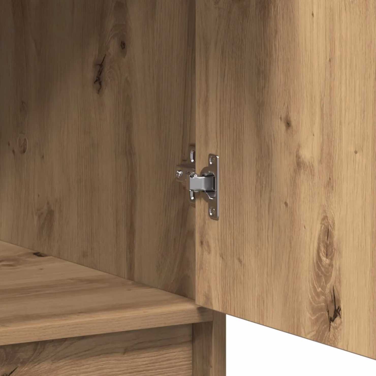 Berkfield Home Artisan Oak Highboard in Brown, W/D/H: 40 x 41 x 135 cm – 3