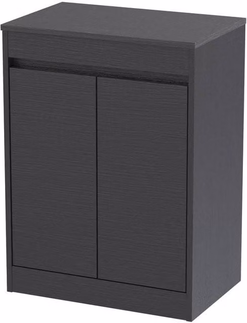 Balterley Modern 2 Door Floor Standing Bathroom Vanity Unit with Worktop, Grey, W/D/H: 62.0 x 39.5 x 83.5 cm